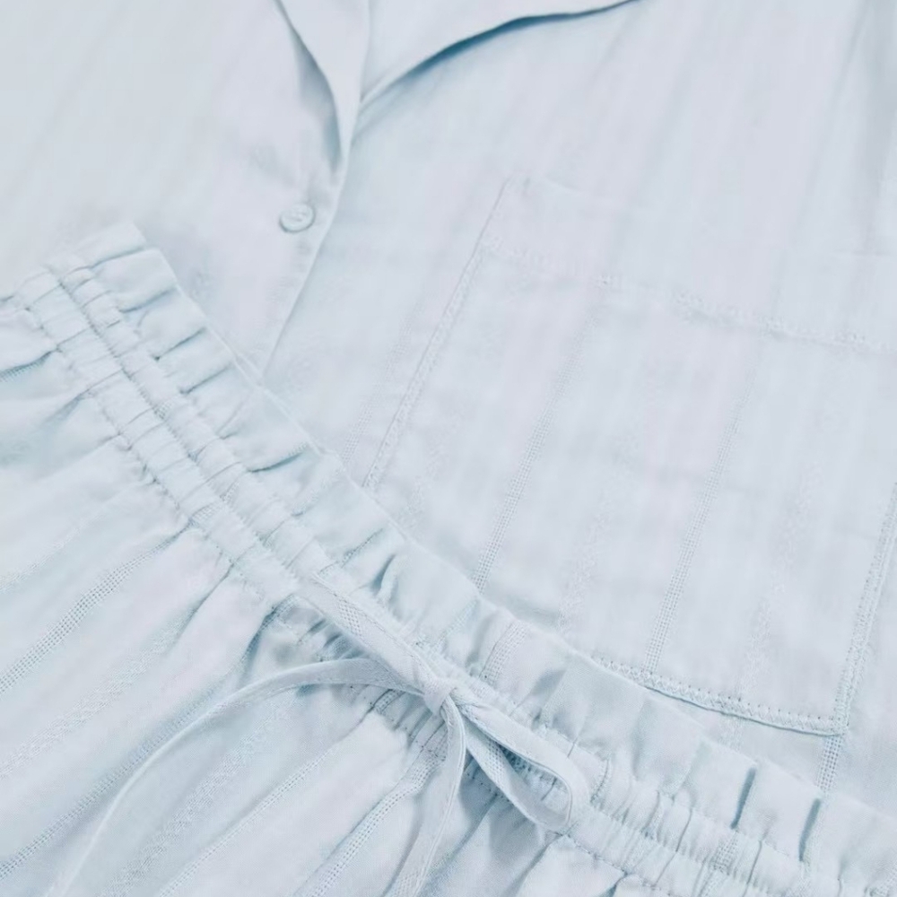 Reiss Molly Cotton Pointelle Shirt and Shorts Set - Picture 5 of 6